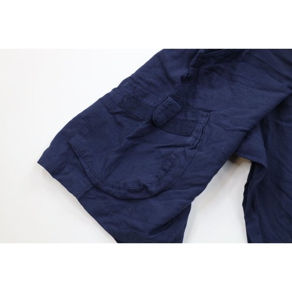 Vintage Nike Limited Edition Mens Large Faded Above Knee Cargo Shorts Navy Blue - Picture 8 of 12